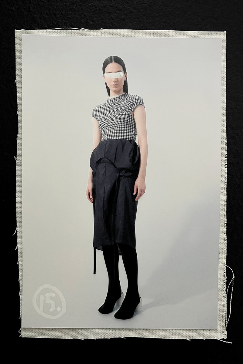 MM6 Maison Margiela  Avant-Première SS25 Reconfigures Ordinary Dress Codes womenswear menswear lookbook avp familiar leather jackets dresses denim tailoring salomon john galliano knnited sneakers salomon