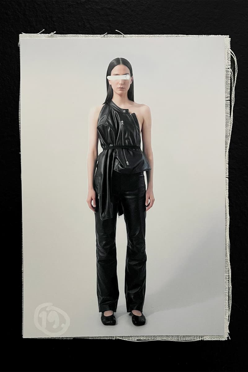 MM6 Maison Margiela  Avant-Première SS25 Reconfigures Ordinary Dress Codes womenswear menswear lookbook avp familiar leather jackets dresses denim tailoring salomon john galliano knnited sneakers salomon