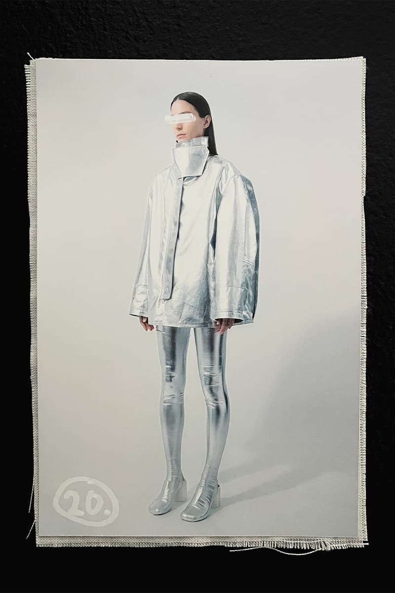 MM6 Maison Margiela  Avant-Première SS25 Reconfigures Ordinary Dress Codes womenswear menswear lookbook avp familiar leather jackets dresses denim tailoring salomon john galliano knnited sneakers salomon