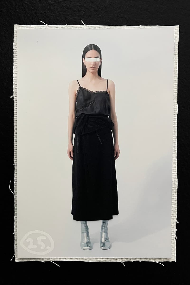 MM6 Maison Margiela  Avant-Première SS25 Reconfigures Ordinary Dress Codes womenswear menswear lookbook avp familiar leather jackets dresses denim tailoring salomon john galliano knnited sneakers salomon