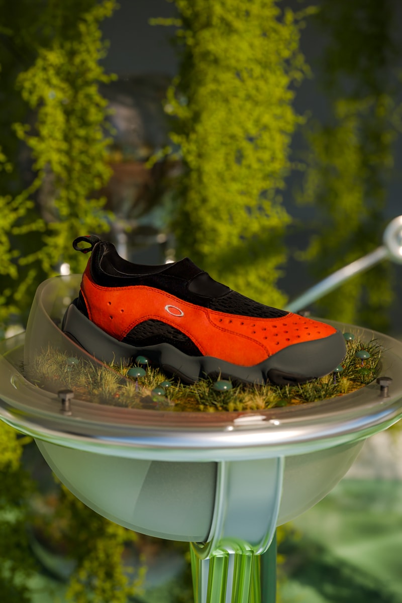 Oakley Factory Team brain dead experimental design paguro mule flesh sandal colors orange lava fiery celery green yellow models shoes footwear sneakers silhouette