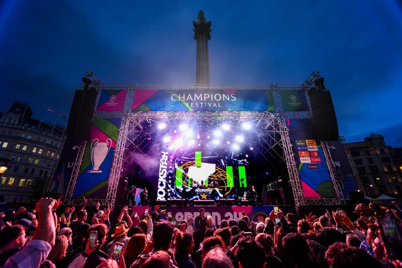 rockstar energy drink friday night show uefa champions league final rudimental trafalgar square pavegen 