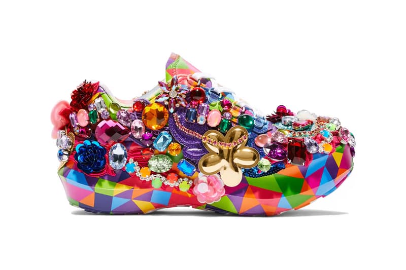 This Mutlit-Colored COMME des GARÇONS x Salomon SR811 Embellished Platform Is Perfectly Chaotic dsm dover street market london rei kawakubo paris fashion week sepetember 2023 ss24 spring summer 2024 womens collection 