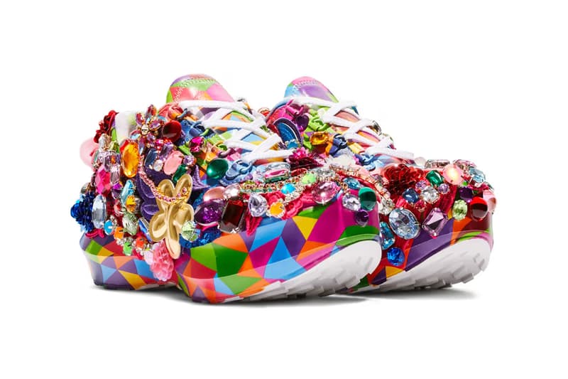 This Mutlit-Colored COMME des GARÇONS x Salomon SR811 Embellished Platform Is Perfectly Chaotic dsm dover street market london rei kawakubo paris fashion week sepetember 2023 ss24 spring summer 2024 womens collection 