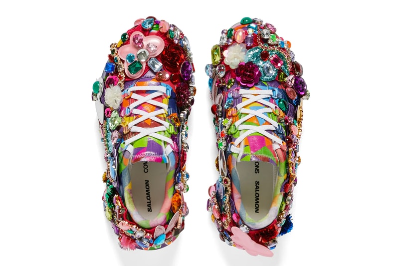 This Mutlit-Colored COMME des GARÇONS x Salomon SR811 Embellished Platform Is Perfectly Chaotic dsm dover street market london rei kawakubo paris fashion week sepetember 2023 ss24 spring summer 2024 womens collection 