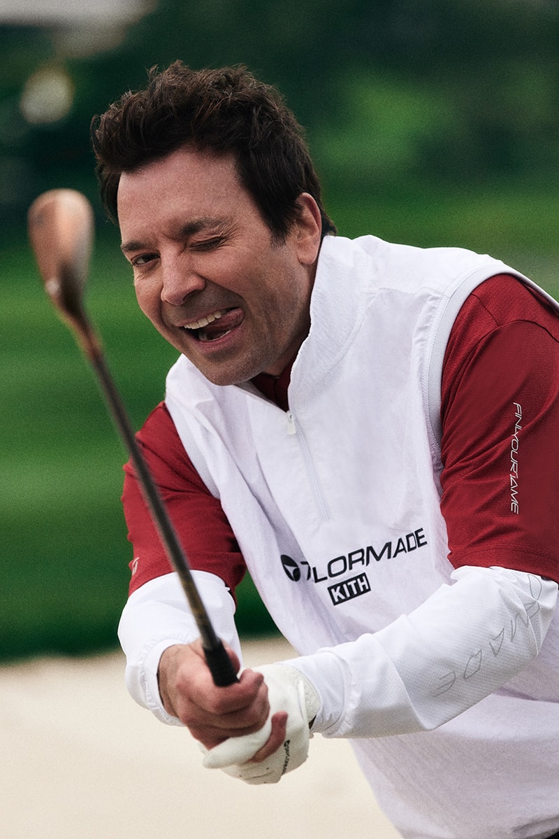 kith taylormade golf jimmy fallon collaboration collection apparel clubs qi10 driver irons putter polo jacket shorts vest