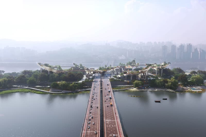 Heatherwick Studio Seoul Nodeul Island design proposal project won korean government plans photos preview greenery plants skywalk