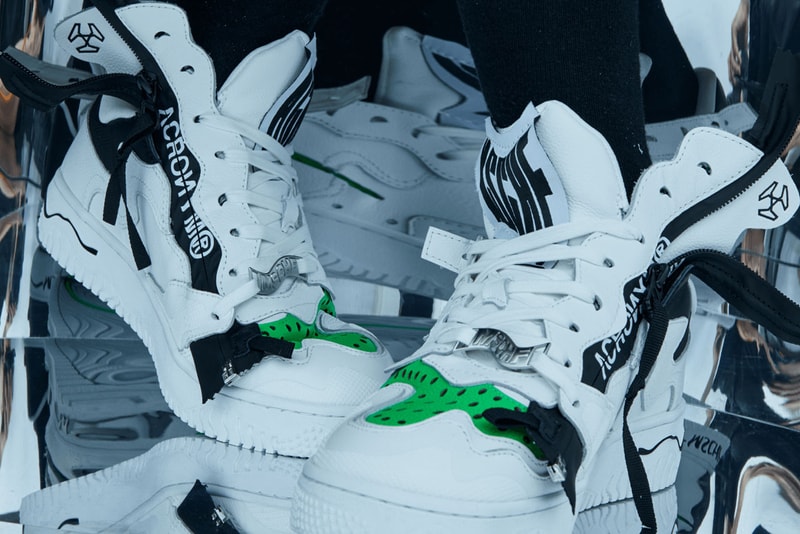 MSCHF x ACRONYM Team Up on "Super Normal ACRONYM AG" 2 sneaker shoe footwear link drop release date upper mesh leather detail feature online store webstore site weird 