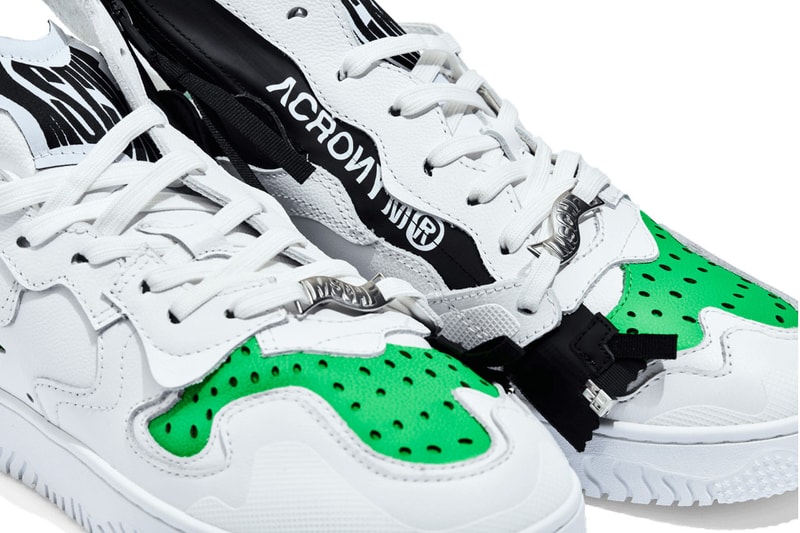 MSCHF x ACRONYM Team Up on "Super Normal ACRONYM AG" 2 sneaker shoe footwear link drop release date upper mesh leather detail feature online store webstore site weird 