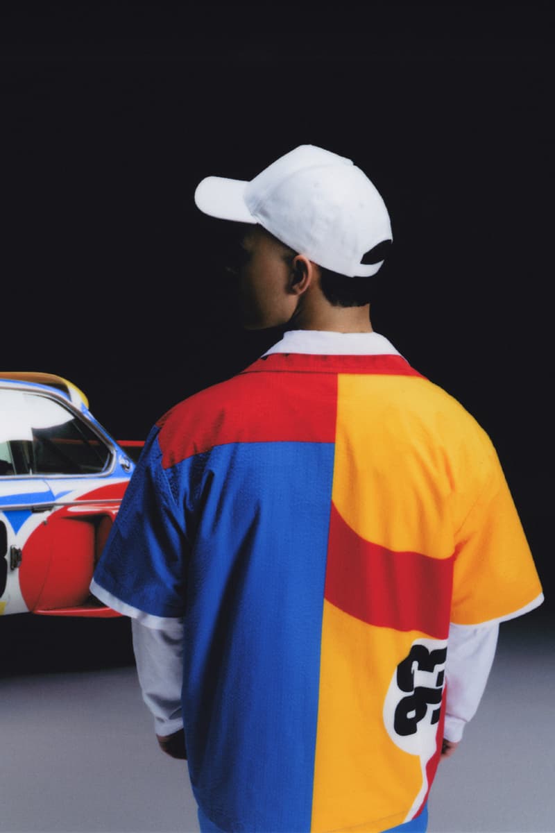 puma bmw alexander calder art car capsule collection BMW 3.0 CSL red blue yellow shirt shorts caps suede sneakers