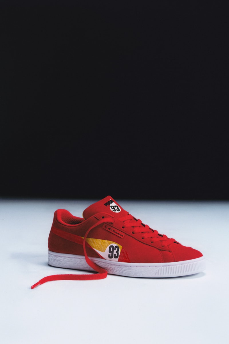 puma bmw alexander calder art car capsule collection BMW 3.0 CSL red blue yellow shirt shorts caps suede sneakers