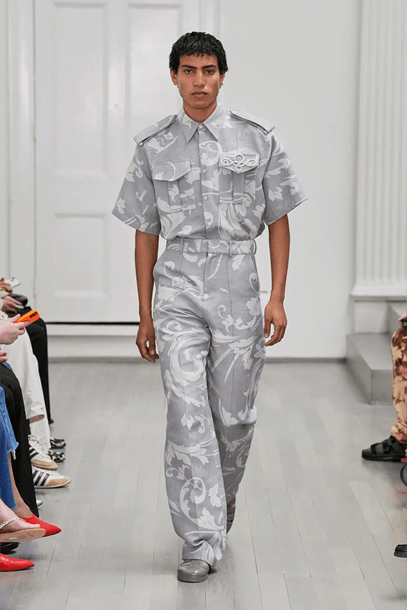 Denzil Patrick Spring Summer 2025 London Fashion Week menswear runway show Daniel Gayle