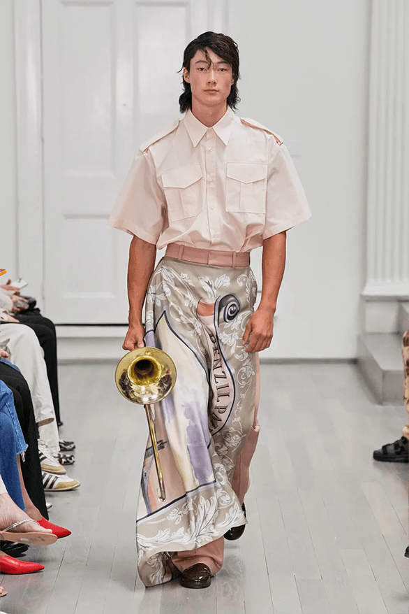 Denzil Patrick Spring Summer 2025 London Fashion Week menswear runway show Daniel Gayle