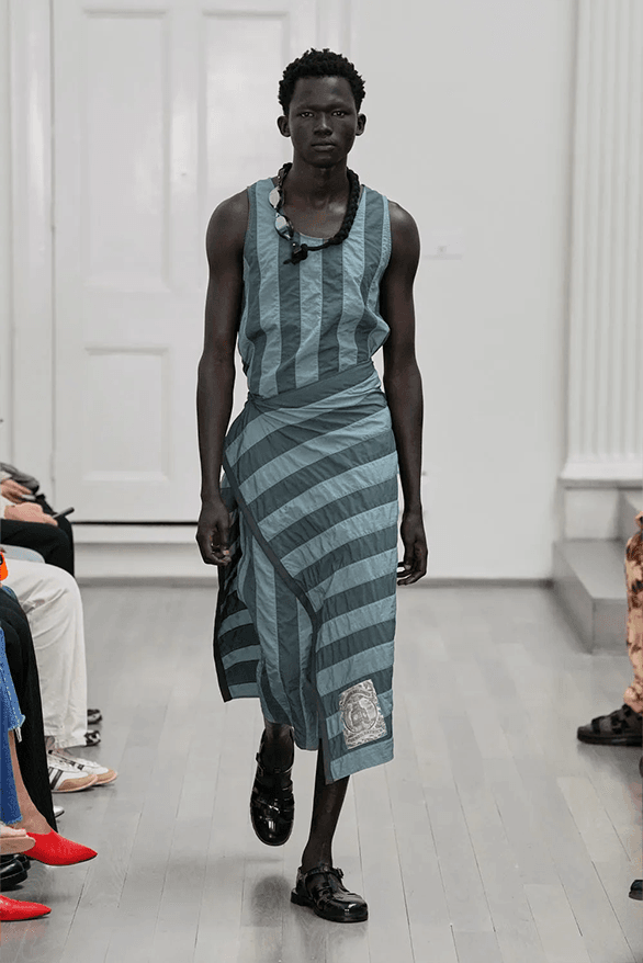 Denzil Patrick Spring Summer 2025 London Fashion Week menswear runway show Daniel Gayle