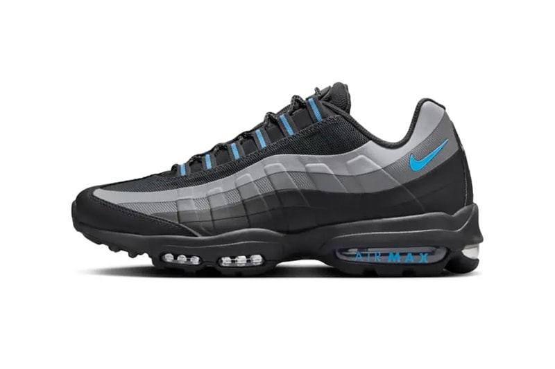 Official Look at the Nike Air Max 95 Ultra "University Blue" HM9608-001 sneakers swoosh air max day Black/Neutral Grey/University Blue