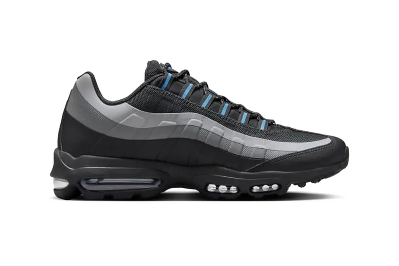 Official Look at the Nike Air Max 95 Ultra "University Blue" HM9608-001 sneakers swoosh air max day Black/Neutral Grey/University Blue