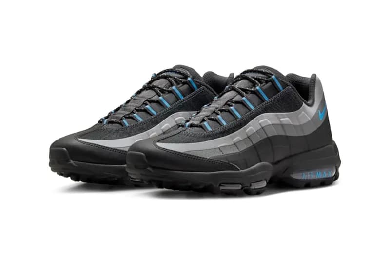 Official Look at the Nike Air Max 95 Ultra "University Blue" HM9608-001 sneakers swoosh air max day Black/Neutral Grey/University Blue