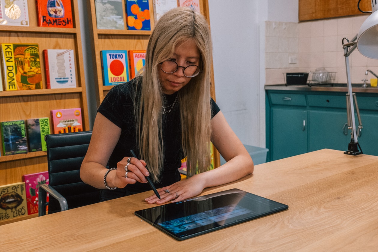 Evi O Creates Art With Samsung Galaxy Tab S9 Ultra nature design designer