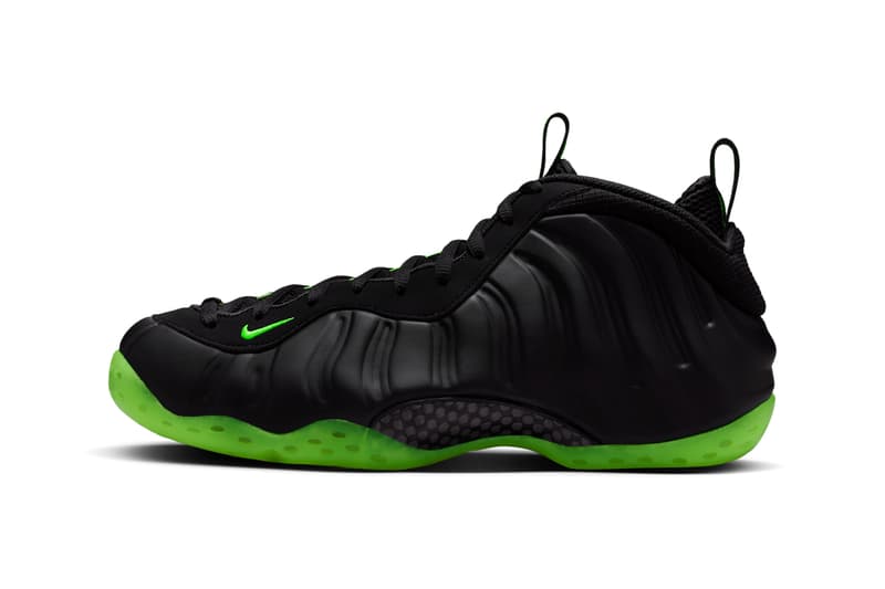 First Look at the Nike Air Foamposite One "Black/Volt" HF2902-001 release info swoosh basketball retro shoes spring 2025