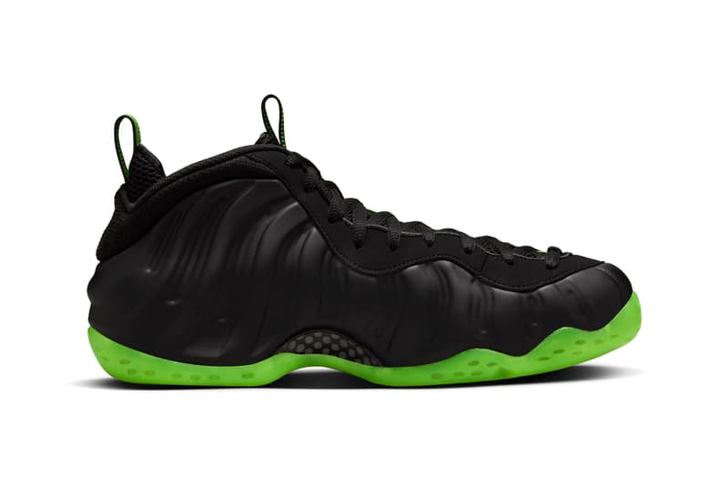 First Look at the Nike Air Foamposite One "Black/Volt" HF2902-001 release info swoosh basketball retro shoes spring 2025