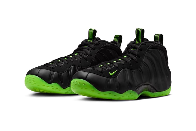 First Look at the Nike Air Foamposite One "Black/Volt" HF2902-001 release info swoosh basketball retro shoes spring 2025
