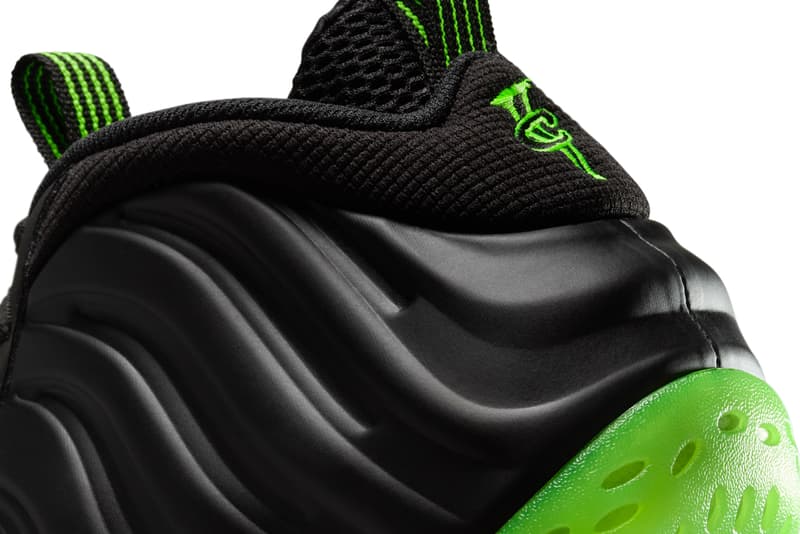 First Look at the Nike Air Foamposite One "Black/Volt" HF2902-001 release info swoosh basketball retro shoes spring 2025