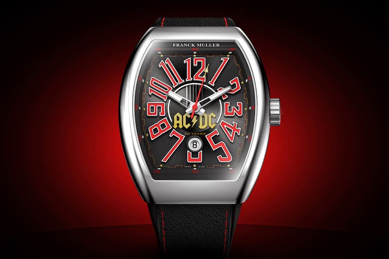 Franck Muller Vanguard AC/DC 50th Anniversary Limited Edition Info MVT FM 2536 SCDT concert flight case High Voltage