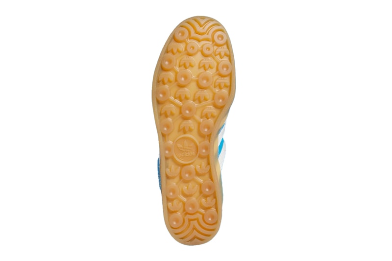 First Look at the Bad Bunny x adidas Gazelle Indoor “San Juan” IF9734  sneaker link release images price color blue ocean waters 