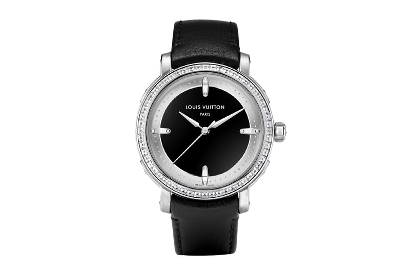 Louis Vuitton Escale Time-Only Watch métiers d’art Collections Info 18-carat rose gold platinum stamped dial onyx  Gibeon meteorite LV trunks brass brackets LFT023 caliber