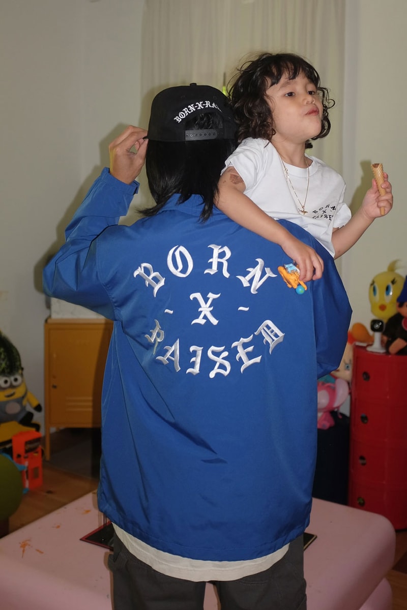 Born X Raised's Father's Day Collection Is for All The Dads lookbook release info capsule fashion streetwear Chris Gibbs, Anwar Carrots, Polo Cutty and Eyedress shiesty jacket embroidered hoodie graphic los angeles dodgers la california 