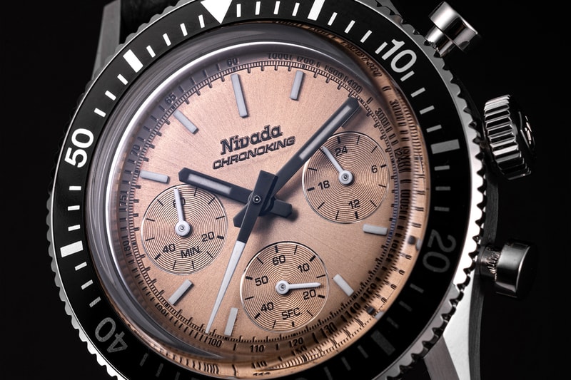 Nivada Grenchen Chronoking Mecaquartz Salmon Dial Pre-Order Info TMI VK63A