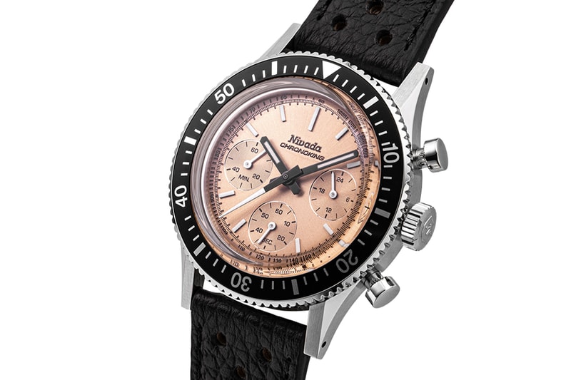 Nivada Grenchen Chronoking Mecaquartz Salmon Dial Pre-Order Info TMI VK63A