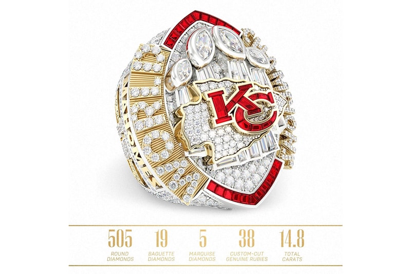 Take a Closer Look at the Kansas City Chiefs' Super Bowl LVIII Championship Rings travis kelce patrick mahomes rashee rice harrison butker nfl football 