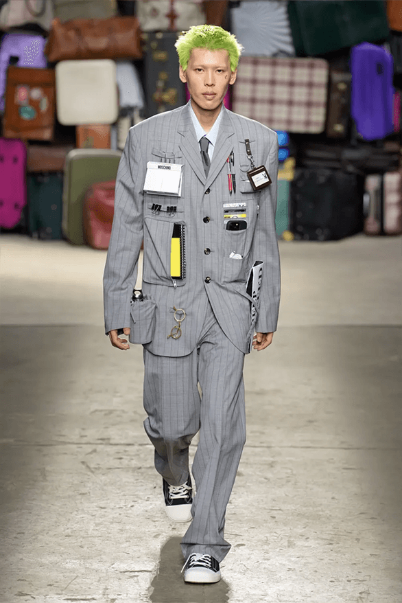 Moschino Spring Summer 2025 Milan Fashion Week menswear runway show Adrian Appiolaza