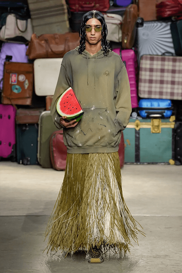 Moschino Spring Summer 2025 Milan Fashion Week menswear runway show Adrian Appiolaza