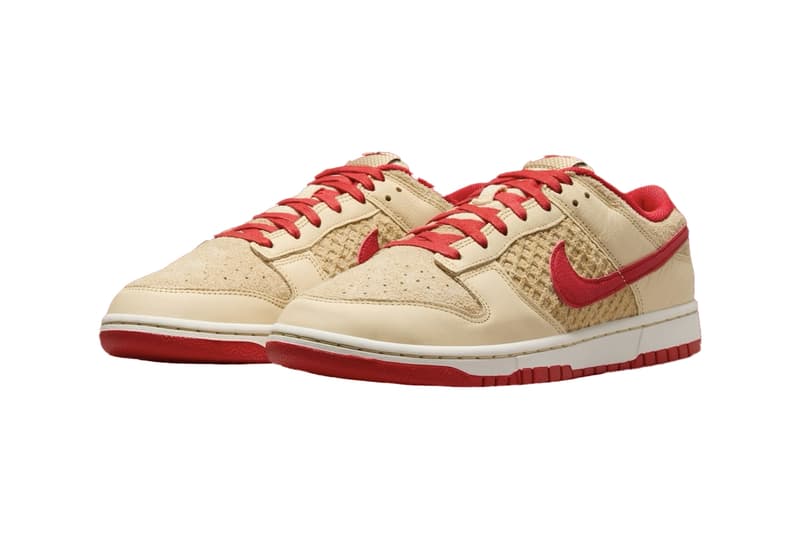 Nike Dunk Low “Strawberry Waffle” HJ9100-294 Release Info Swoosh logo suede leather 