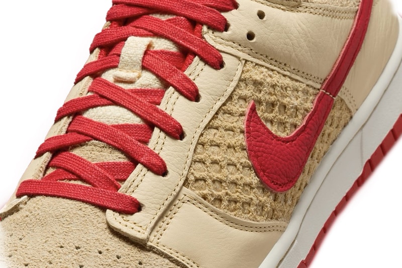 Nike Dunk Low “Strawberry Waffle” HJ9100-294 Release Info Swoosh logo suede leather 