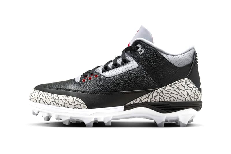 Air Jordan 3 "Black Cement" to Release as a Football Cleat jordan brand soccer leather elephant print swoosh jumpman nike