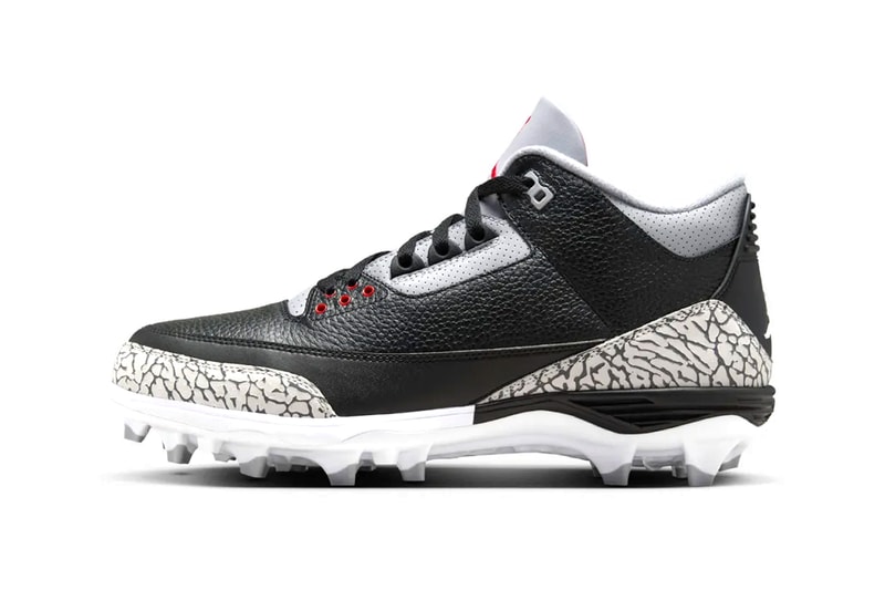 Air Jordan 3 "Black Cement" to Release as a Football Cleat jordan brand soccer leather elephant print swoosh jumpman nike