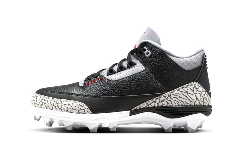 Air Jordan 3 "Black Cement" to Release as a Football Cleat jordan brand soccer leather elephant print swoosh jumpman nike
