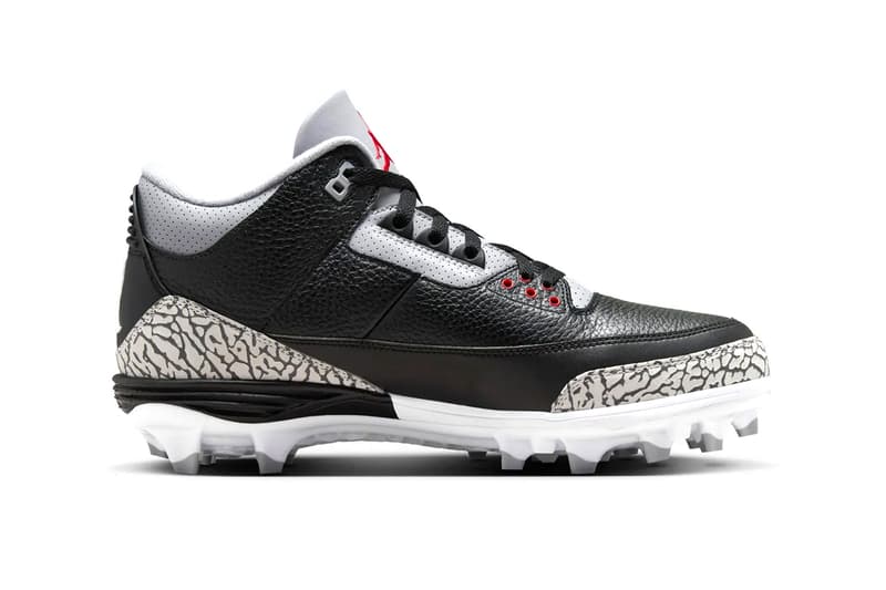 Air Jordan 3 "Black Cement" to Release as a Football Cleat jordan brand soccer leather elephant print swoosh jumpman nike