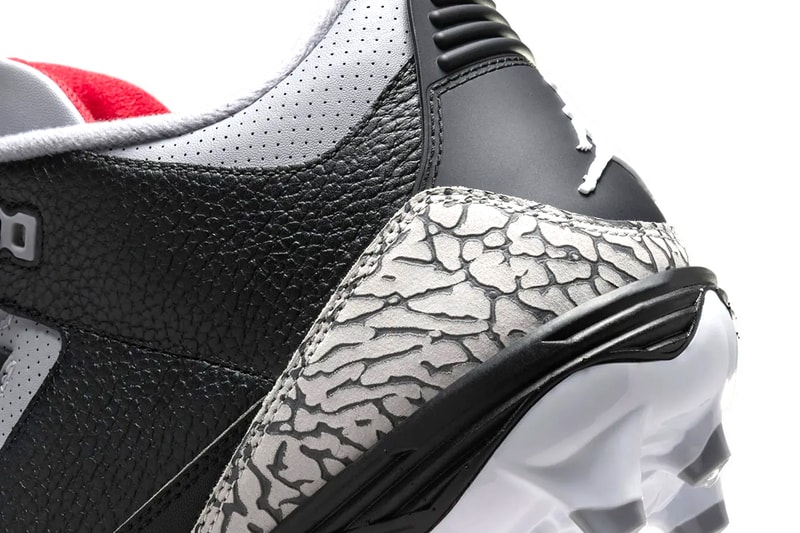 Air Jordan 3 "Black Cement" to Release as a Football Cleat jordan brand soccer leather elephant print swoosh jumpman nike