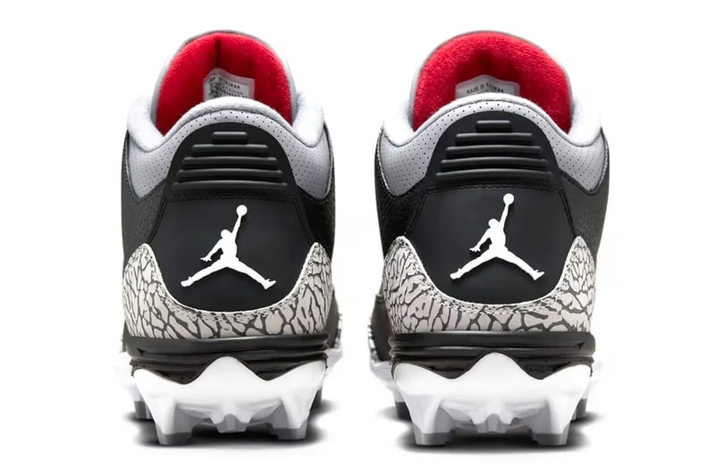 Air Jordan 3 "Black Cement" to Release as a Football Cleat jordan brand soccer leather elephant print swoosh jumpman nike