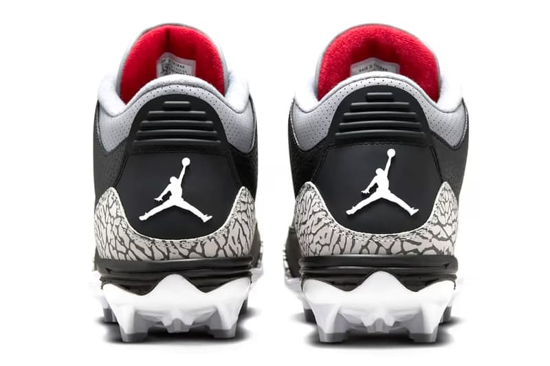 Air Jordan 3 "Black Cement" to Release as a Football Cleat jordan brand soccer leather elephant print swoosh jumpman nike