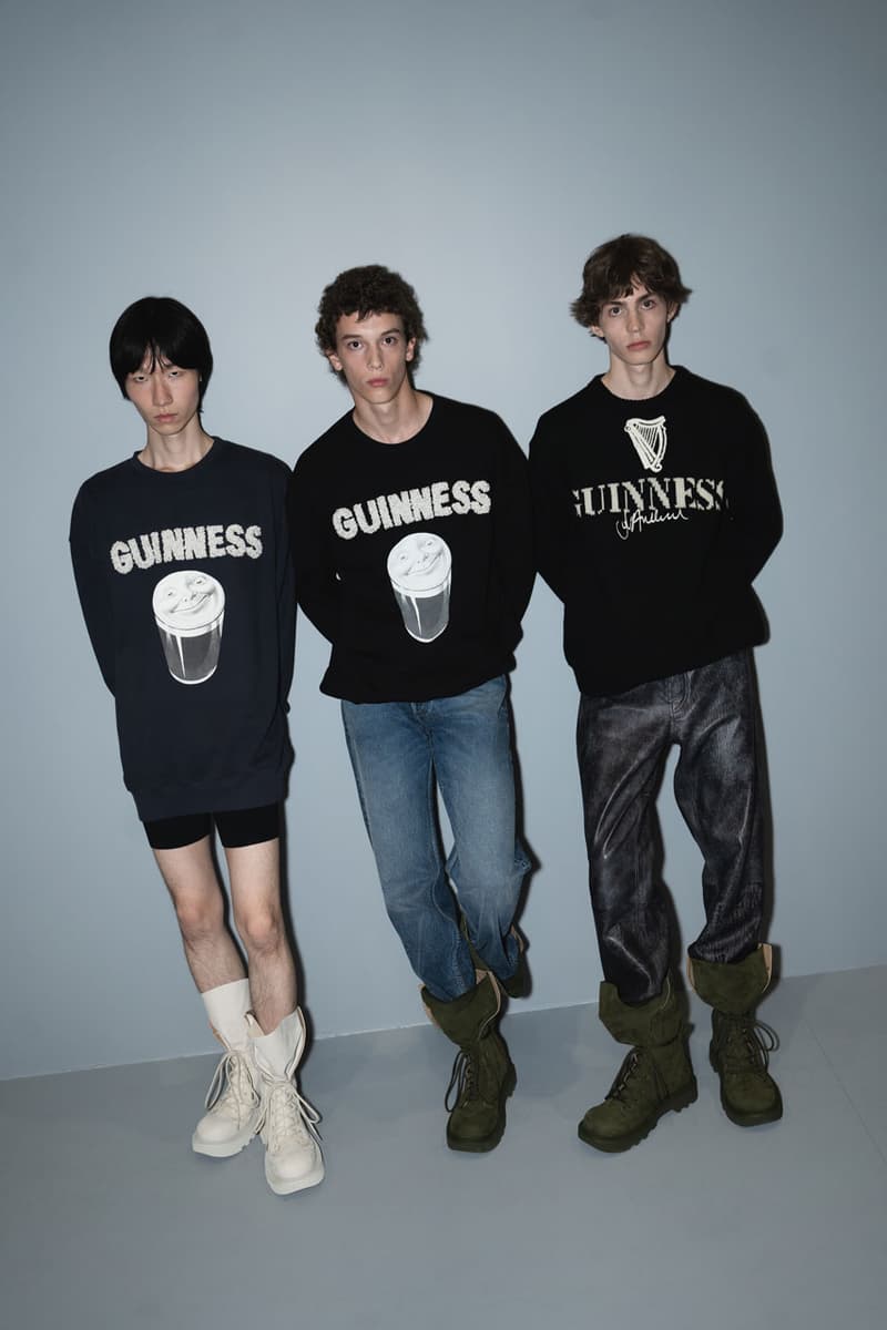 JW Anderson x Guinness Is Good For You collaboration milan fashion week collab knitwear release drop link purchase ready to wear jonathan loewe creative designer irish uk jersey pint beer alcohol