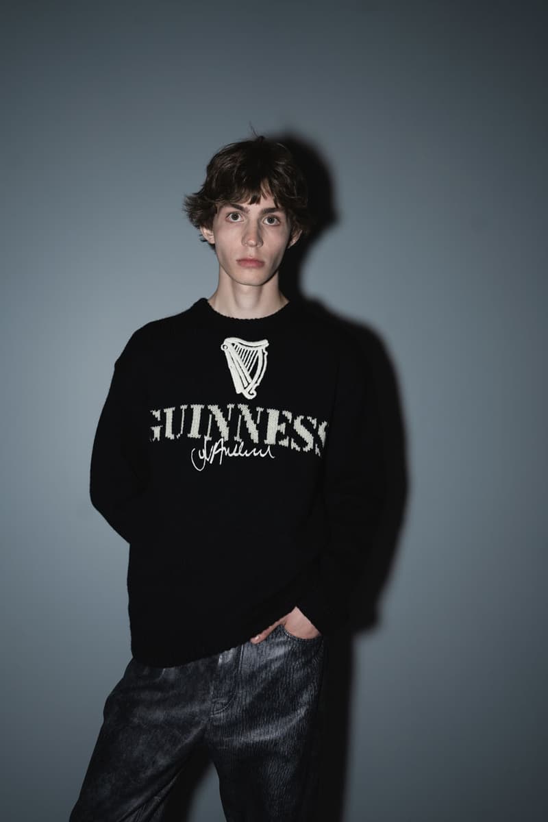 JW Anderson x Guinness Is Good For You collaboration milan fashion week collab knitwear release drop link purchase ready to wear jonathan loewe creative designer irish uk jersey pint beer alcohol