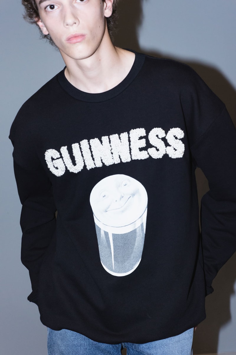 JW Anderson x Guinness Is Good For You collaboration milan fashion week collab knitwear release drop link purchase ready to wear jonathan loewe creative designer irish uk jersey pint beer alcohol