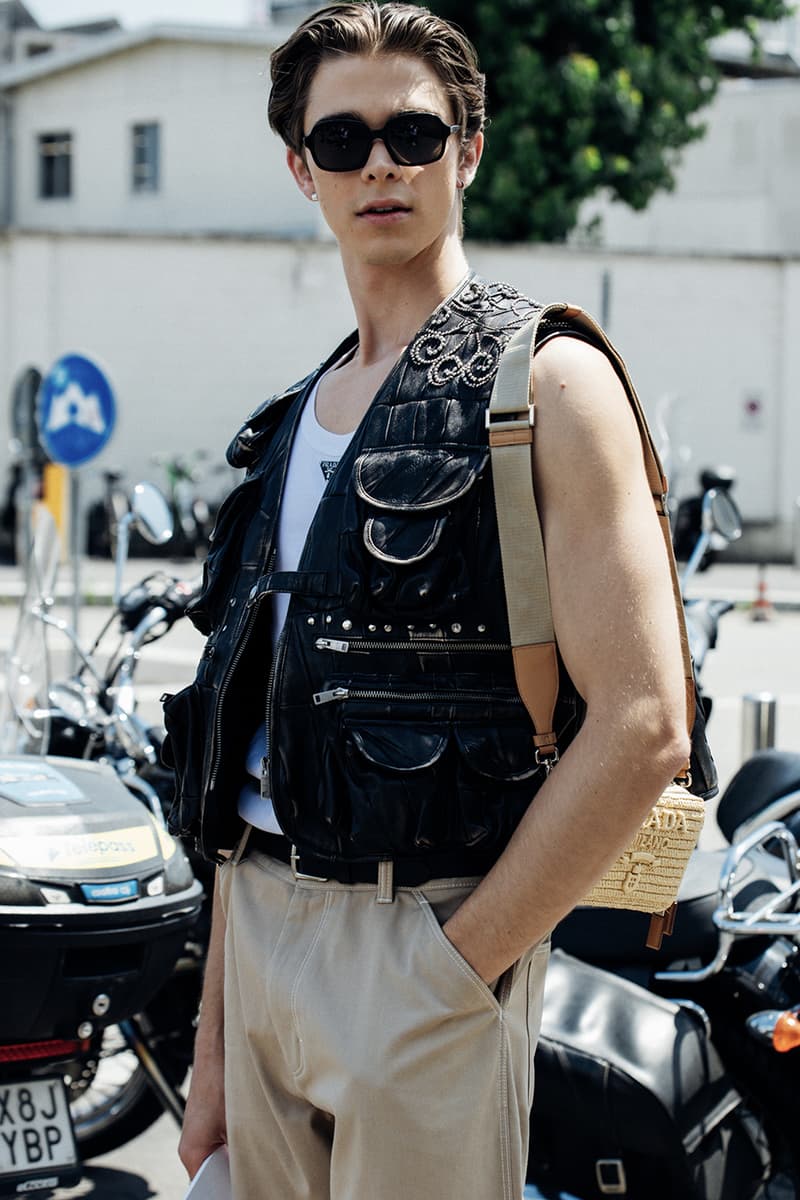 Milan Fashion Week Men's SS25 Street Style fendi diesel jw anderson prada italian fashion streetwear fendi gucci 