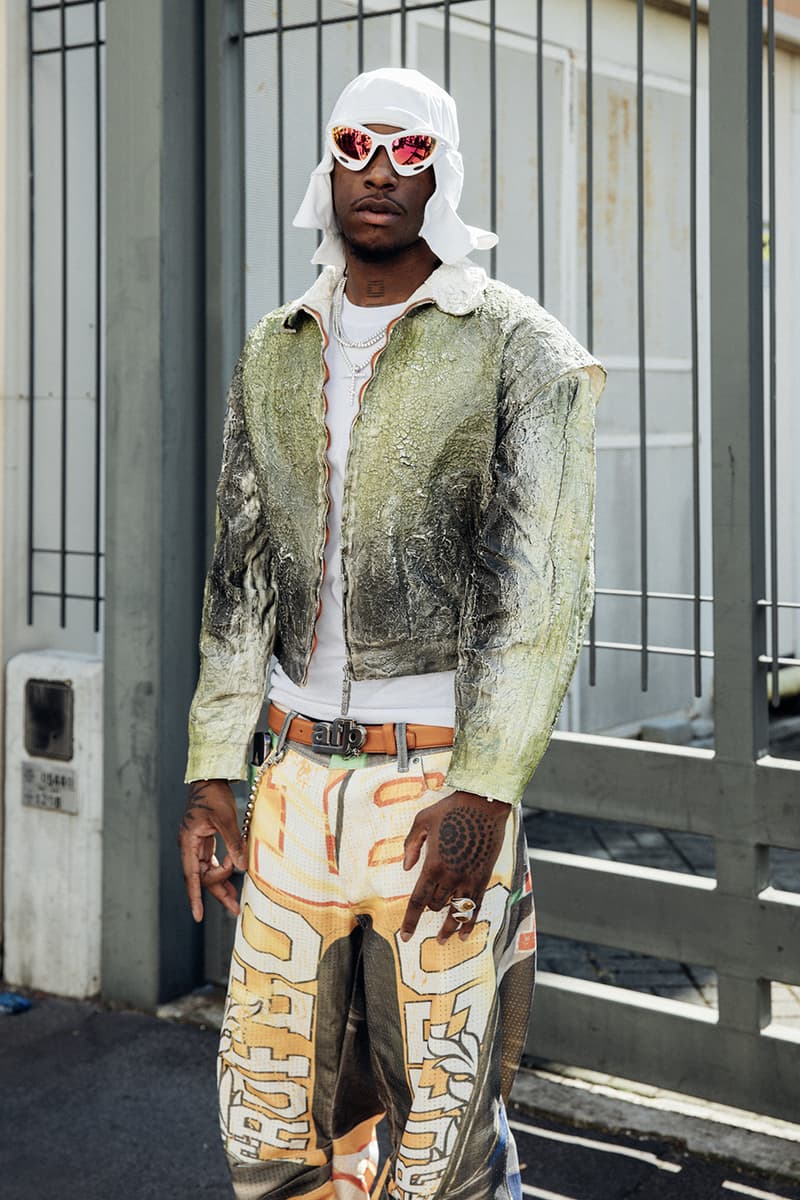 Milan Fashion Week Men's SS25 Street Style fendi diesel jw anderson prada italian fashion streetwear fendi gucci 