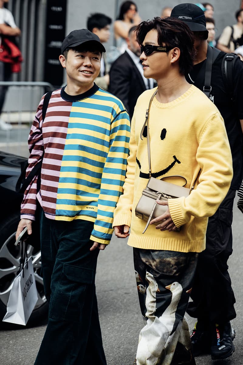 Milan Fashion Week Men's SS25 Street Style fendi diesel jw anderson prada italian fashion streetwear fendi gucci 